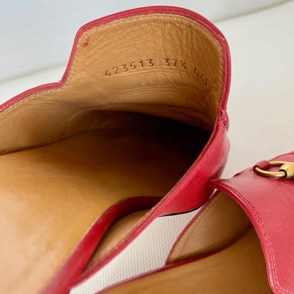 GUCCI Princetown Leather Red Slipper - Picture 9 of 11